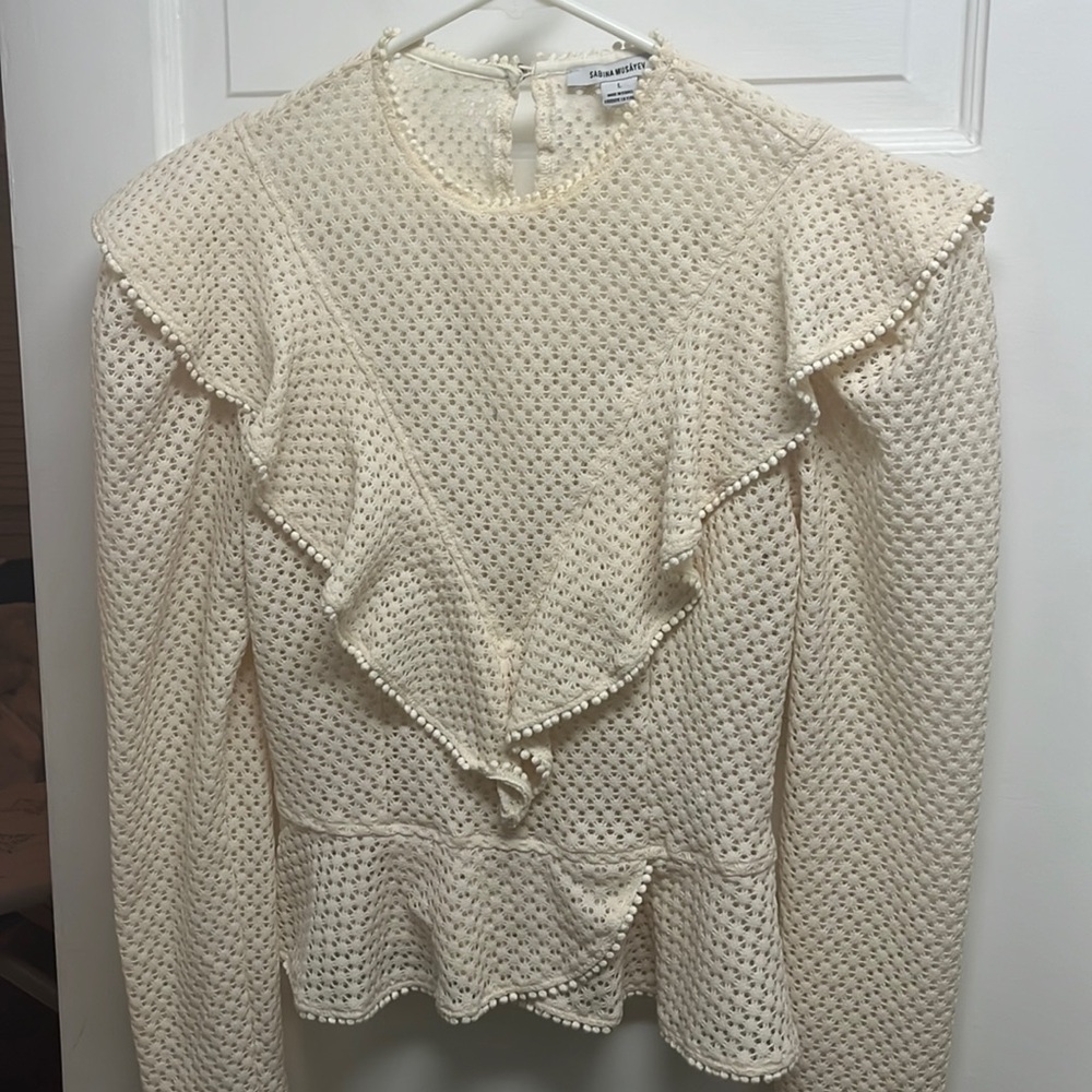 Sabina Musayev Peplum L/S blouse